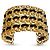 Chanel Bracciale Cuff Pelle e Oro - vista 4