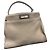 Fendi Peekaboo Borsa Top Handle in pelle Taupe