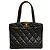 Bolsa Chanel CC acolchoada em couro caviar com fecho rotativo 1994