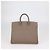 Hermès Borsa Birkin 25 Hermes in pelle Togo Etoupe con hardware in Palladio - vista 3