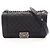 Borsa a tracolla Chanel Boy in pelle di vitello grana grossa nera