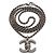 Chanel 08A Paris-London Collana Pendente CC Cristalli Argento