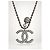 Chanel 08A Paris-London Collana Pendente CC Cristalli Argento - vista 4