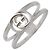 Anello Gucci Interlocking G Flower Band in argento sterling