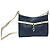 Autre Marque Lancaster Borsa a tracolla in pelle blu e bianca con ciondolo a cuore