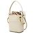 Borsa Chloé ROY Logo in Beige e Bianco - vista 2