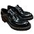 Mocassini Prada Chocolate in pelle nera con suola chunky