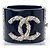 Bracciale Rigido Chanel 13P in Lucite Blu Navy e Cristalli