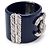 Bracciale Rigido Chanel 13P in Lucite Blu Navy e Cristalli - vista 5