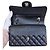Chanel Classic Double Flap Small Caviar Nero Argento - vista 12