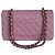 Borsa Chanel Classic Double Flap Medium Caviar Rosa Sakura - vista 7