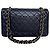 Borsa Chanel Classic Double Flap Medium Pelle Agnello Nera - vista 11