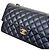 Borsa Chanel Classic Double Flap Medium Pelle Agnello Nera - vista 14