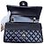 Borsa Chanel Classic Double Flap Medium Pelle Agnello Nera - vista 9