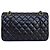 Chanel Classic Double Flap Medium Nero Pelle Agnello Oro - vista 4