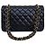 Chanel Classic Double Flap Medium Pelle Agnello Nero - vista 3