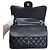 Chanel Classic Double Flap Jumbo Pelle Agnello Nero Argento - vista 4