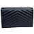 Autre Marque Saint Laurent Cassandre Envelope Wallet on Chain - Nero - vista 8