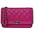 Chanel Le Boy WOC Portafoglio con Catena Nappa Rosa