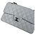 Borsa Chanel Classic Double Flap Small Caviar Bianco - vista 10