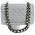 Borsa Chanel Classic Double Flap Small Caviar Bianco - vista 4