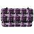 Borsa Chanel Classic Double Flap Medium Tweed Rosa/Viola/Nero/Bianco