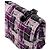 Borsa Chanel Classic Double Flap Medium Tweed Rosa/Viola/Nero/Bianco - vista 6