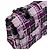 Borsa Chanel Classic Double Flap Medium Tweed Rosa/Viola/Nero/Bianco - vista 7