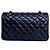 Chanel Classic Double Flap Medium Pelle Agnello Nero Argento - vista 3