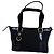 Gucci Abbey Borsa Tote in Tela Blu Scuro e Pelle Nera - vista 2