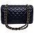 Borsa Chanel Classic Double Flap Medium Pelle d'Agnello Nera - vista 14
