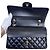Borsa Chanel Classic Double Flap Medium Pelle d'Agnello Nera - vista 8