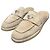 Mules Prada in camoscio beige con logo