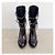 Botines Chanel Fall 2013 Chain Obsession de cuero cepillado negro - vista 2