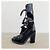 Botines Chanel Fall 2013 Chain Obsession de cuero cepillado negro - vista 4