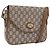GUCCI GG Plus Supreme Shoulder Bag PVC Beige Gold