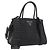 PRADA Hand Bag Leather 2way Black Silver