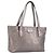 GUCCI GG Implementation Tote Bag PVC Leather Silver 211138