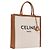 Céline CELINE Vertical Cabas Large Hand Bag Canvas Ivory Gold Tone
