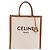 Céline CELINE Vertical Cabas Large Hand Bag Canvas Ivory Gold Tone - vista 2
