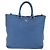 PRADA Tote Bag Leather 2way Blue Silver - vista 2