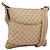 GUCCI GG Canvas Shoulder Bag Beige Gold Tone 145857