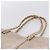 CHANEL Luxury Line Chain Tote Bag Leather Silver Gold Tone CC - vista 8