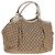 GUCCI GG Canvas Hand Bag Beige Gold 211943