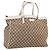 GUCCI GG Canvas Tote Bag Beige Silver 153213