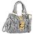 Miu Miu Hand Bag Leather 2way Gray Gold