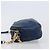Miu Miu Madras Shoulder Bag Leather Navy Gold Tone - vista 5