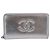CHANEL Long Wallet Leather Silver CC - vista 2