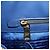 PRADA Gathered Hand Bag Nylon 2way Blue Gold - vista 24