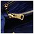 PRADA Gathered Hand Bag Nylon 2way Blue Gold - vista 28